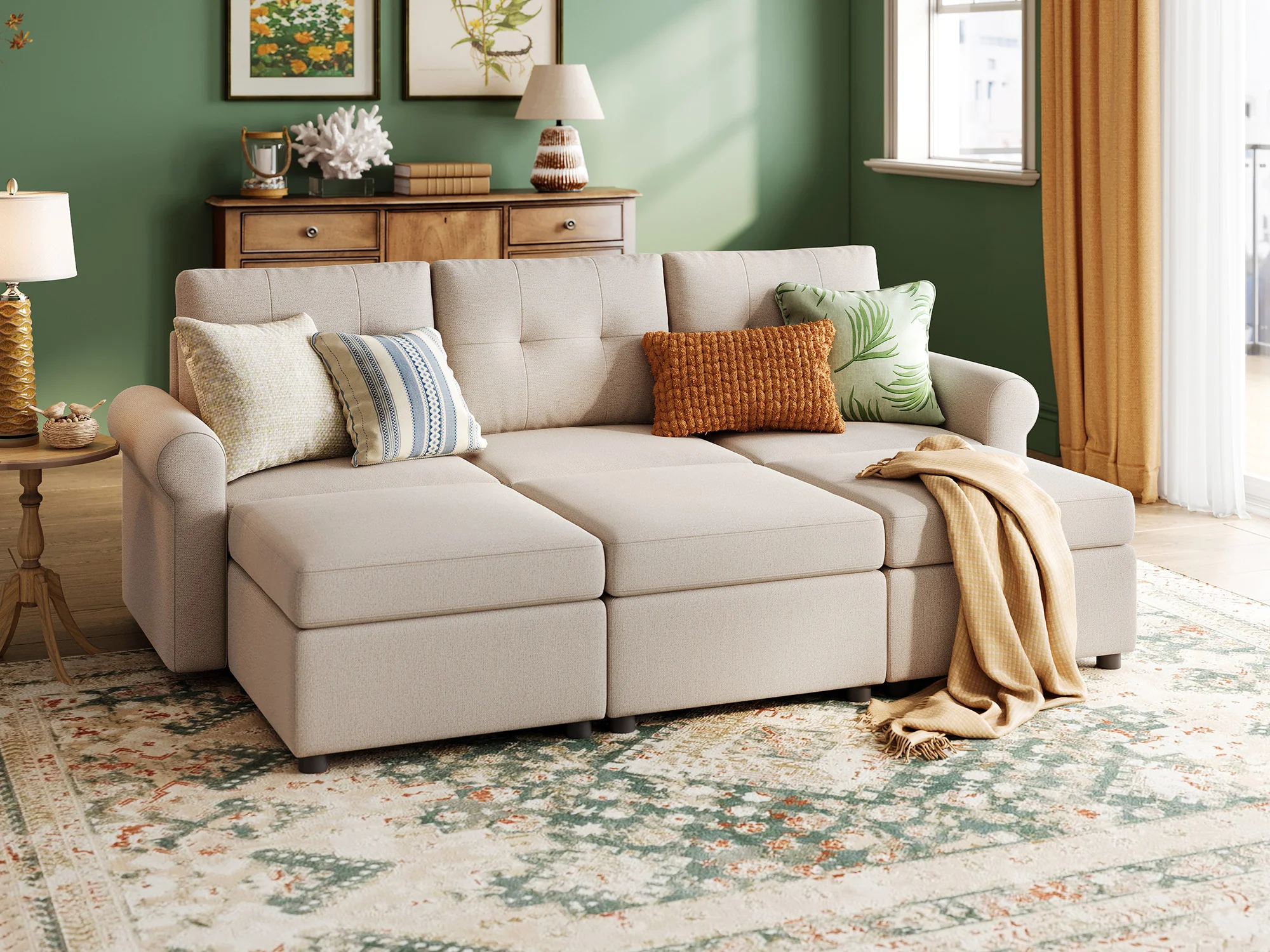 RUBIK III 3 Seats with 3 Ottomans - Image 12