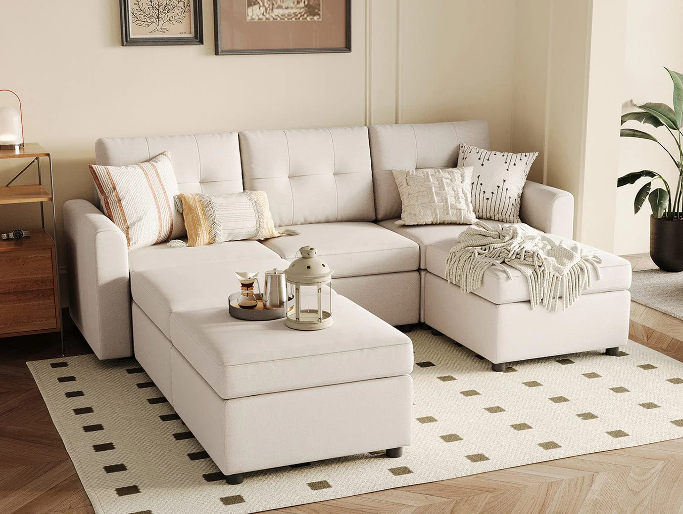 RUBIK III 3 Seats with 3 Ottomans - Image 23