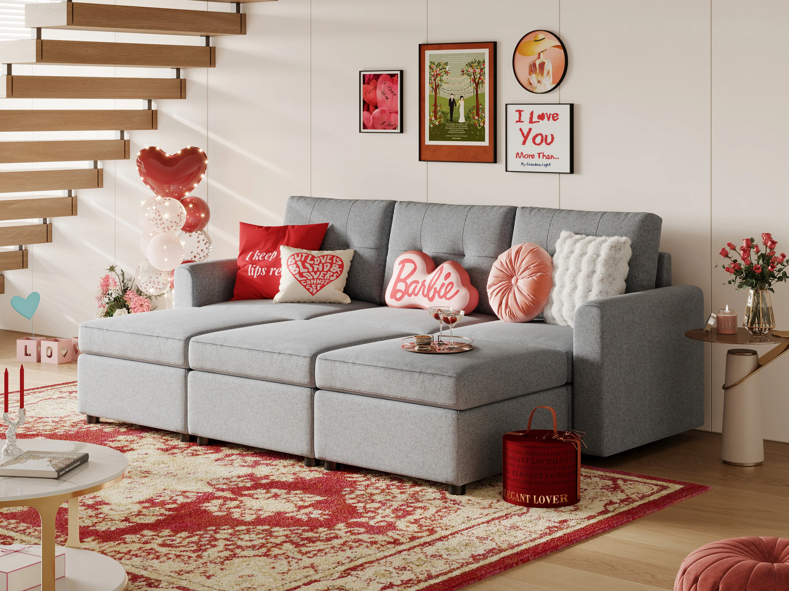 RUBIK III 3 Seats with 3 Ottomans - Image 3