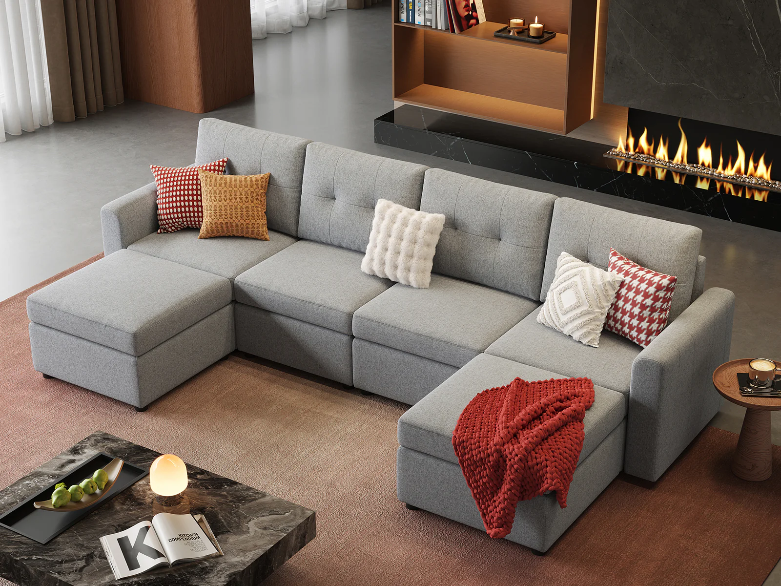 RUBIK III 4 Seats with 2 Ottomans - Image 24