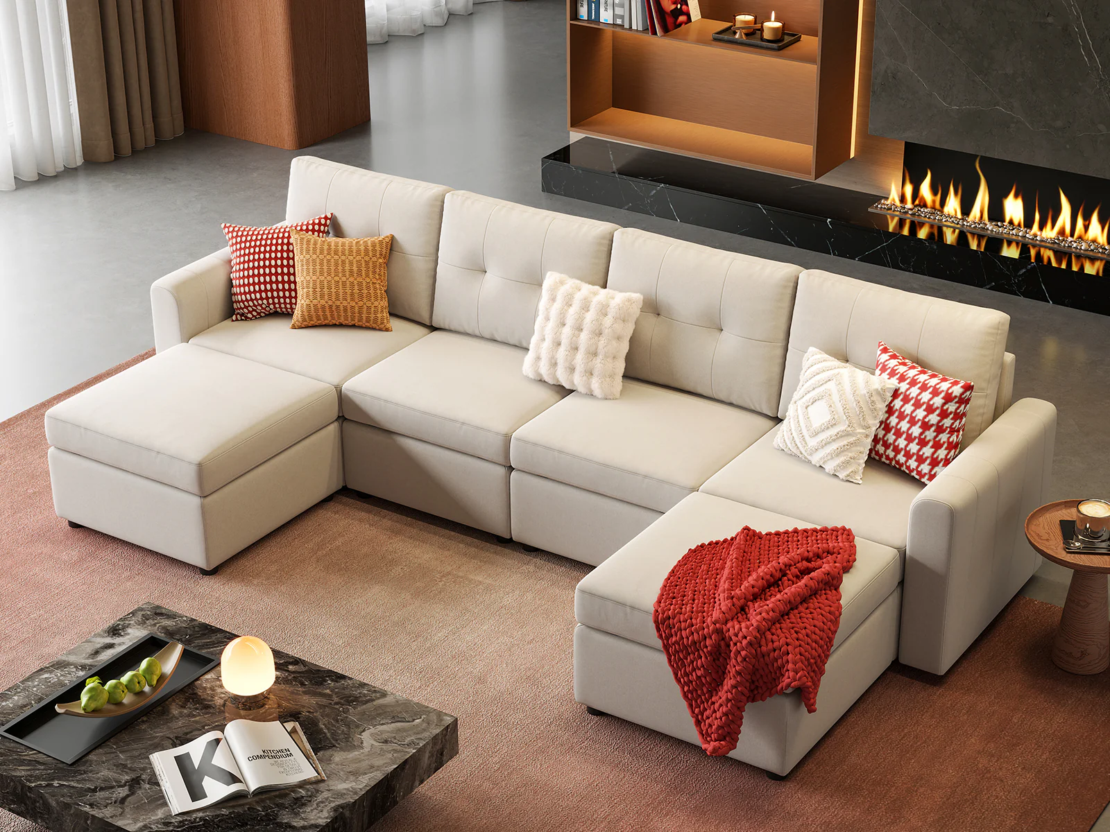 RUBIK III 4 Seats with 2 Ottomans - Image 6