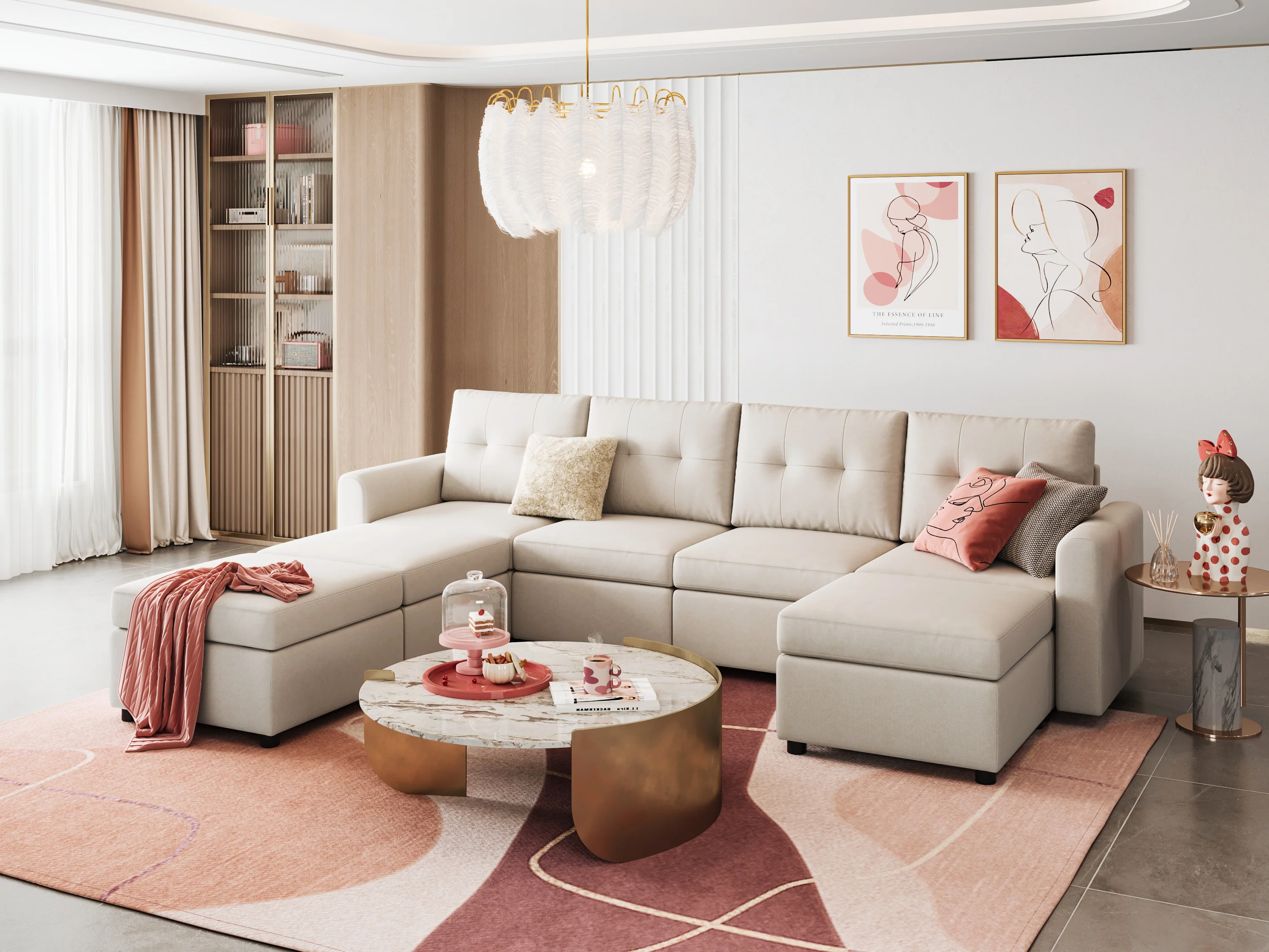 RUBIK III 4 Seats with 3 Ottomans - Image 17