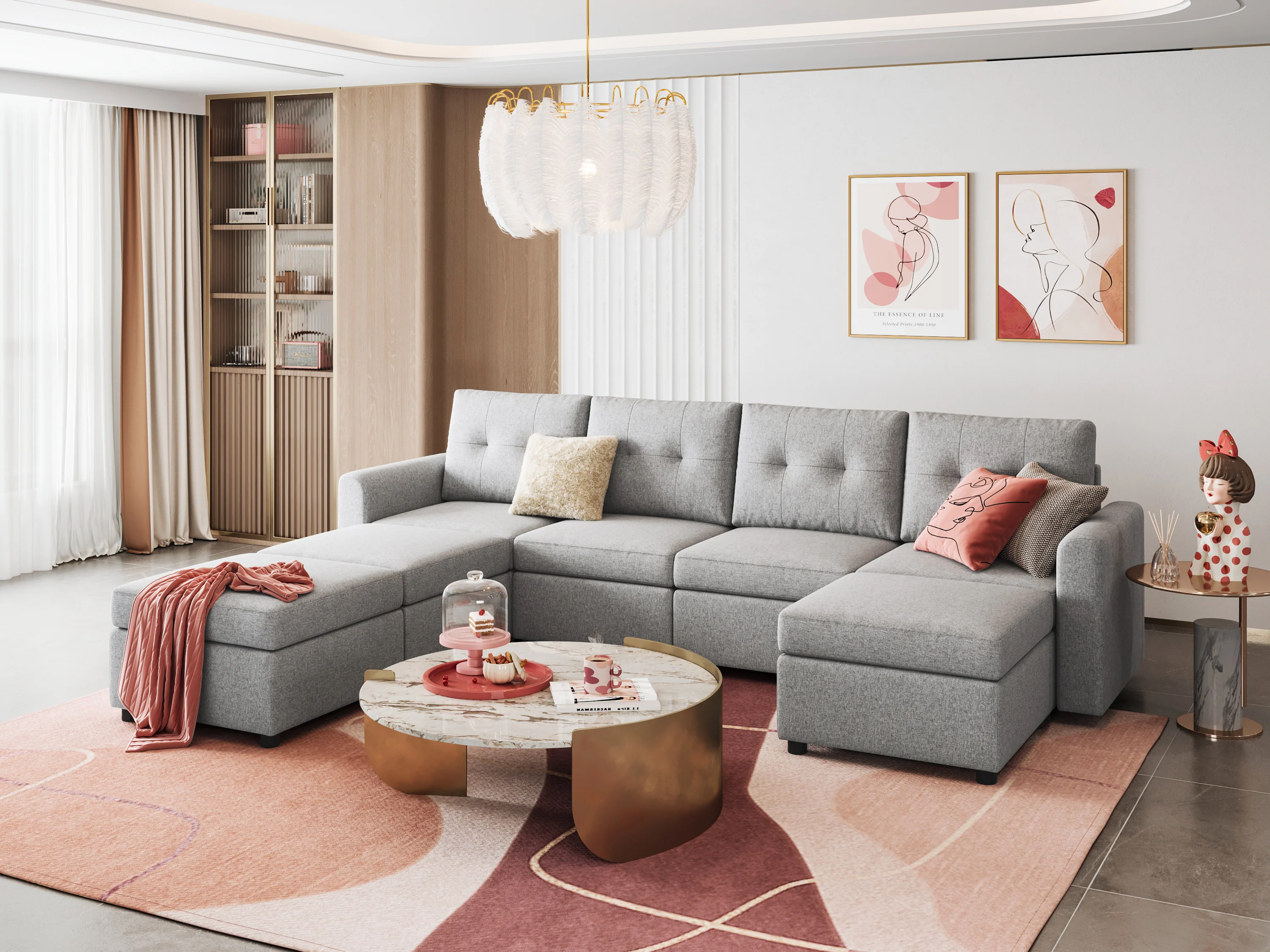 RUBIK III 4 Seats with 3 Ottomans - Image 20