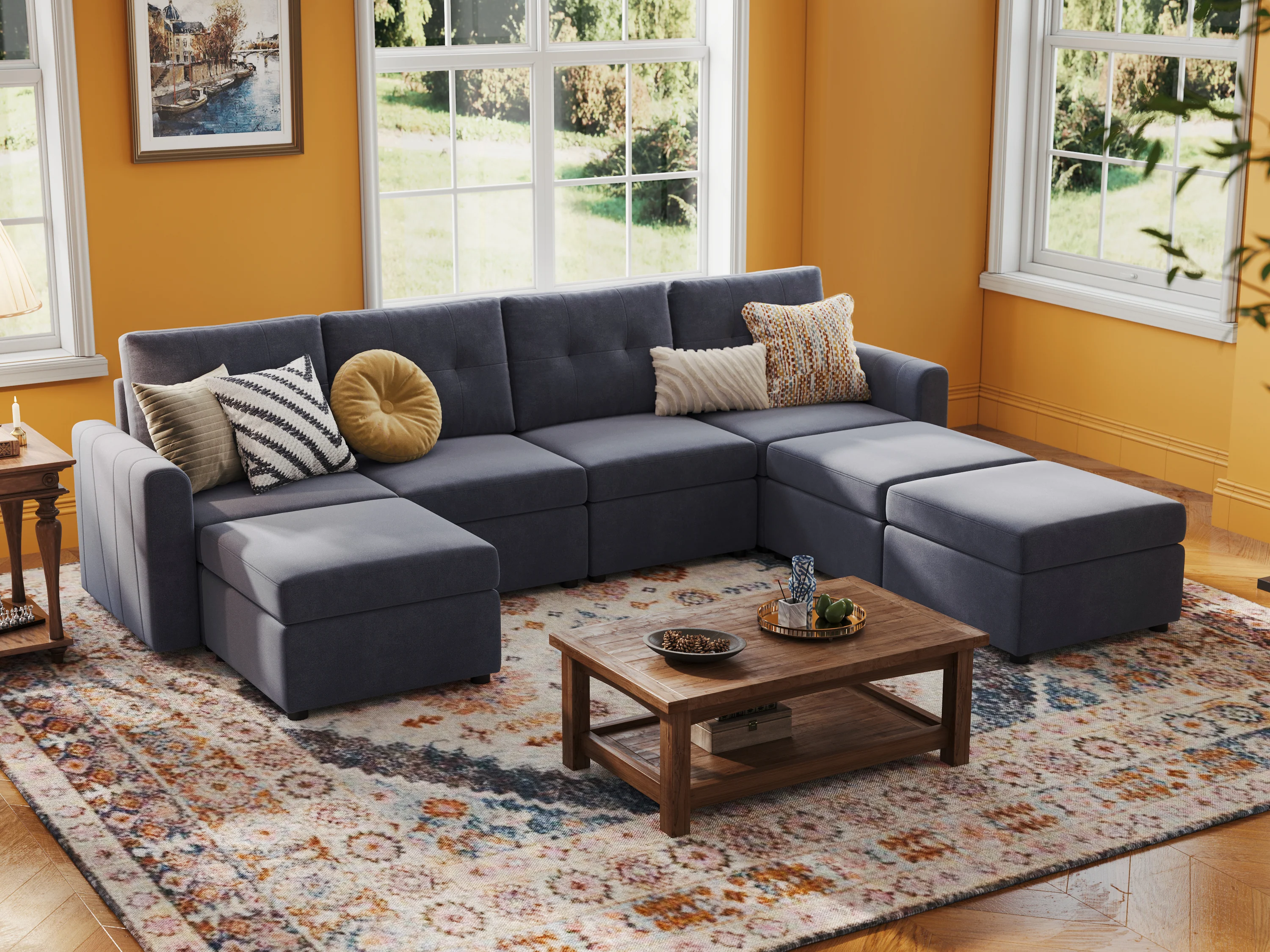 RUBIK III 4 Seats with 3 Ottomans - Image 8