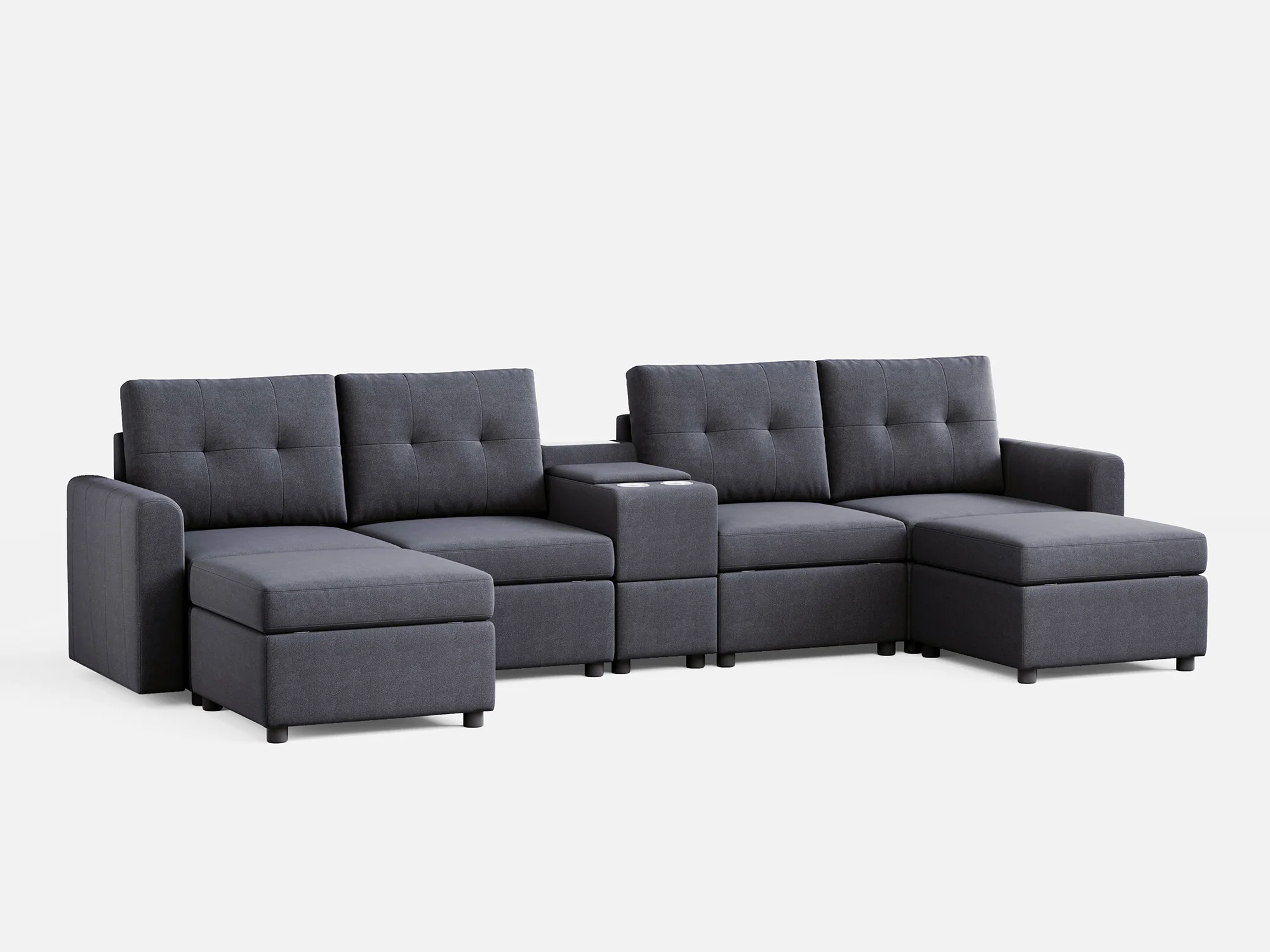 RUBIK III 4 Seats with 2 Ottomans & Console - Image 10