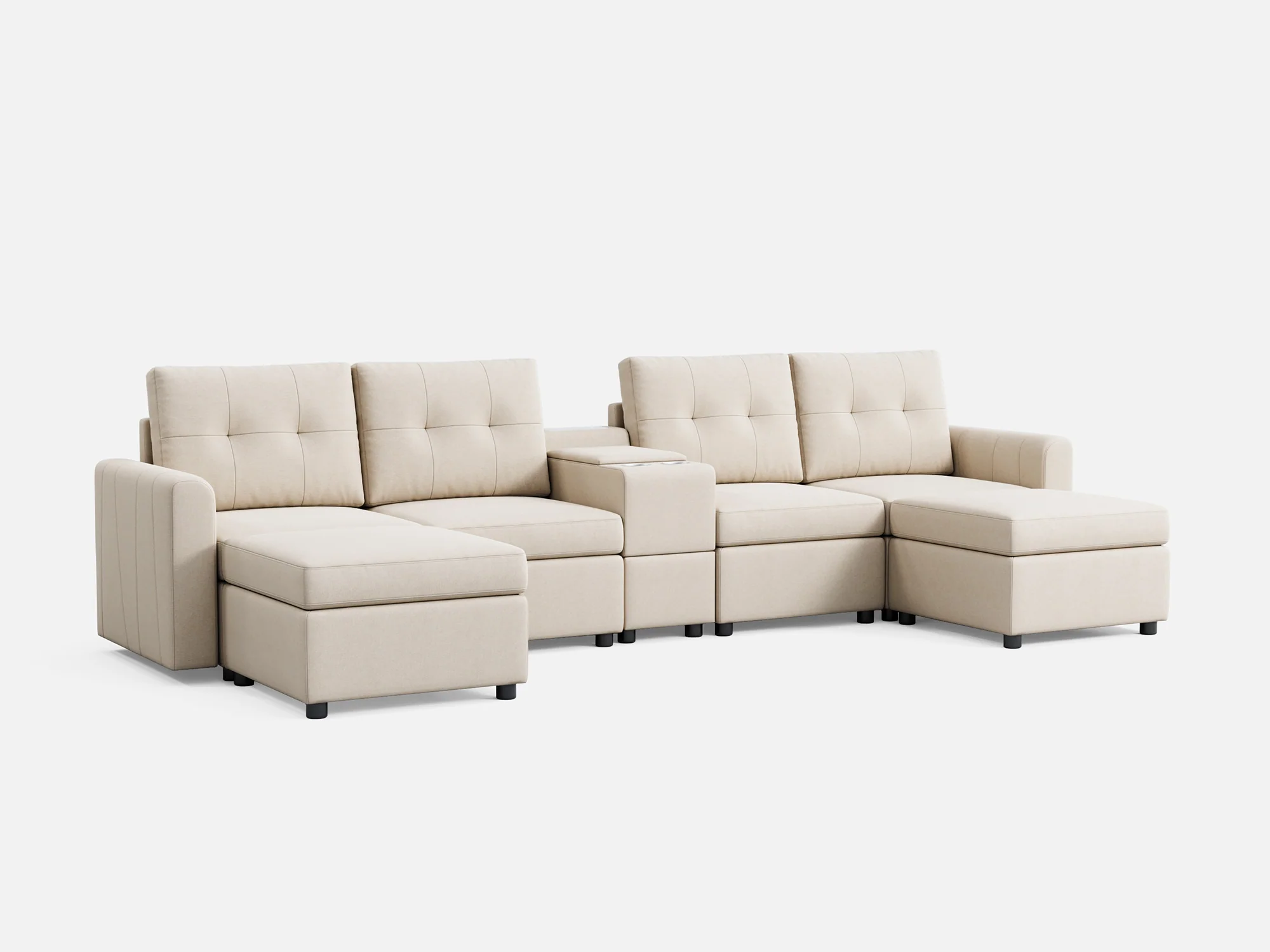 RUBIK III 4 Seats with 2 Ottomans & Console - Image 16