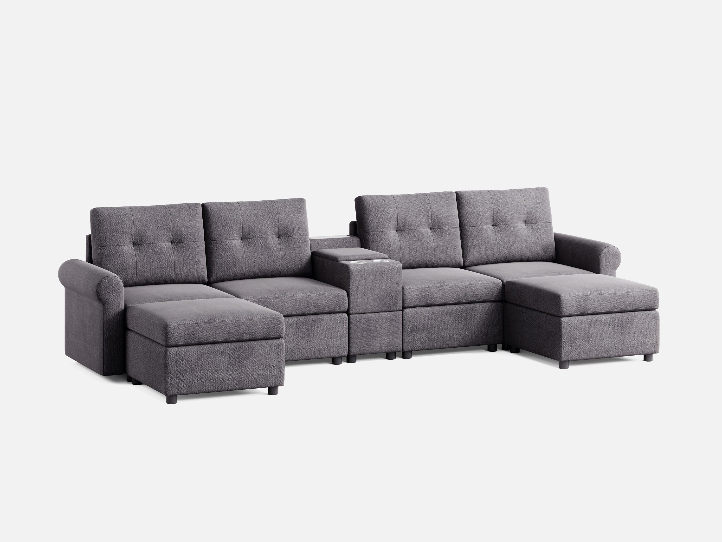 RUBIK III 4 Seats with 2 Ottomans & Console - Image 3