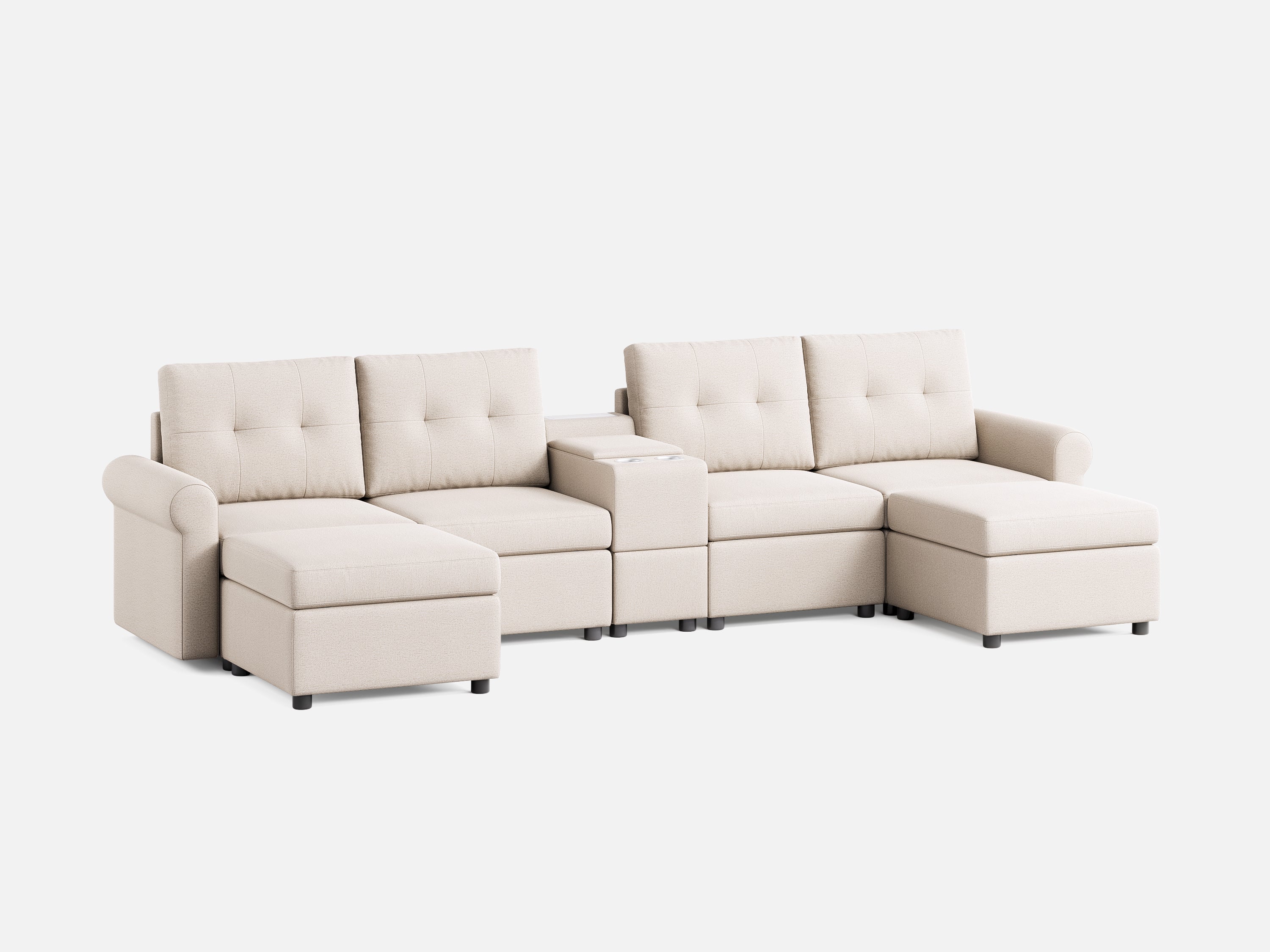 RUBIK III 4 Seats with 2 Ottomans & Console - Image 5