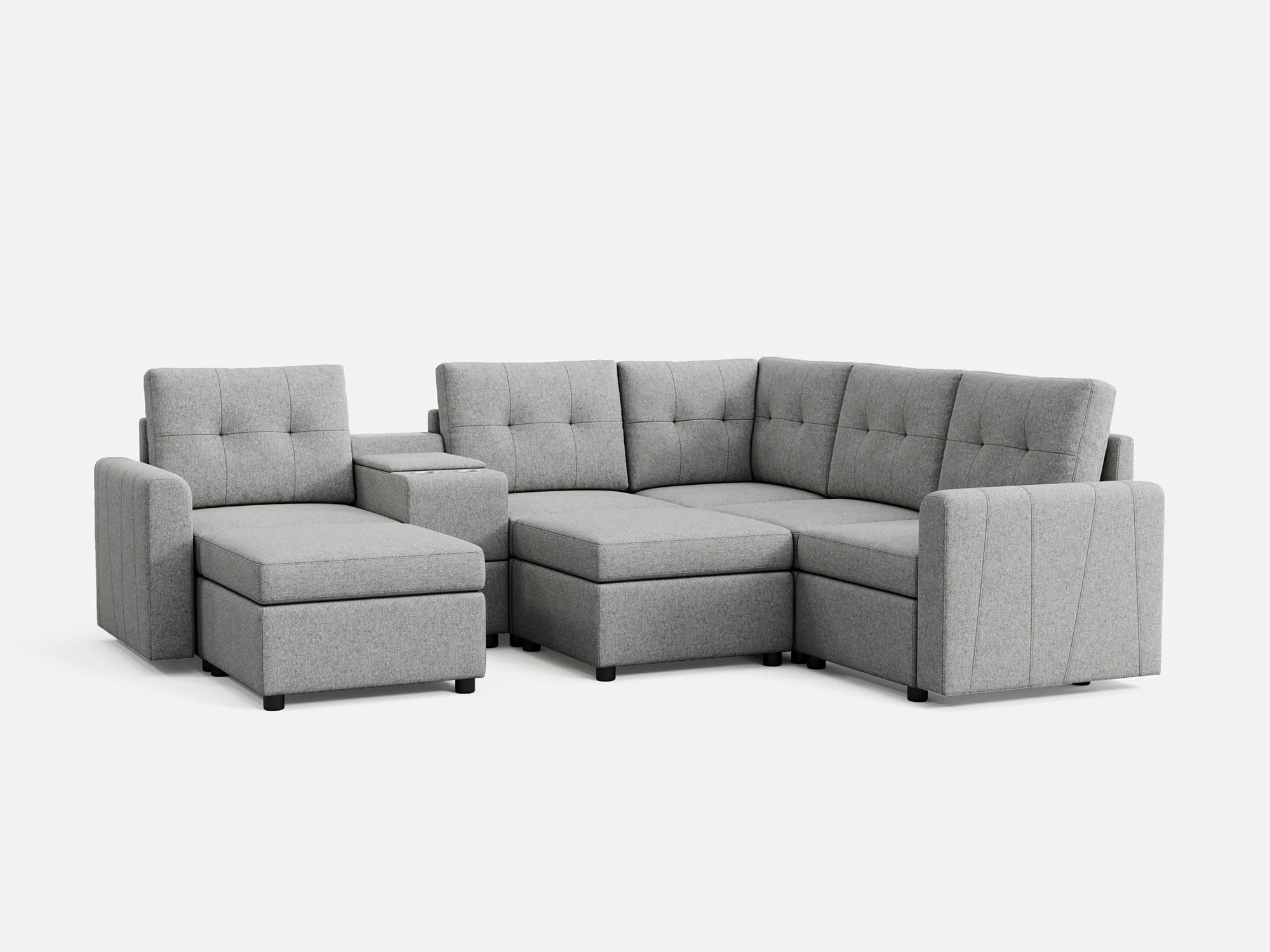 RUBIK III 4 Seats with 2 Ottomans & Corner & Console - Image 4