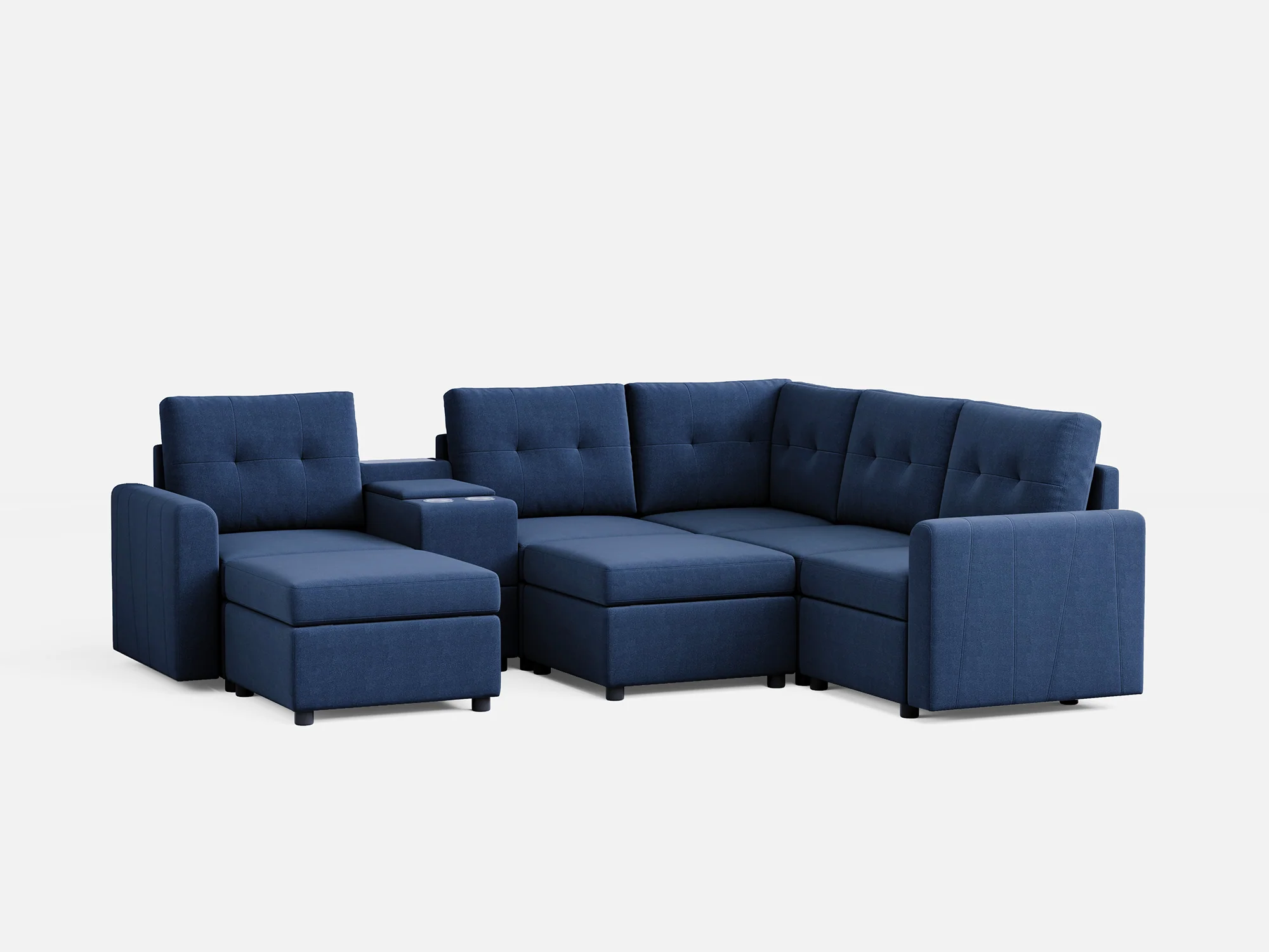 RUBIK III 4 Seats with 2 Ottomans & Corner & Console - Image 7