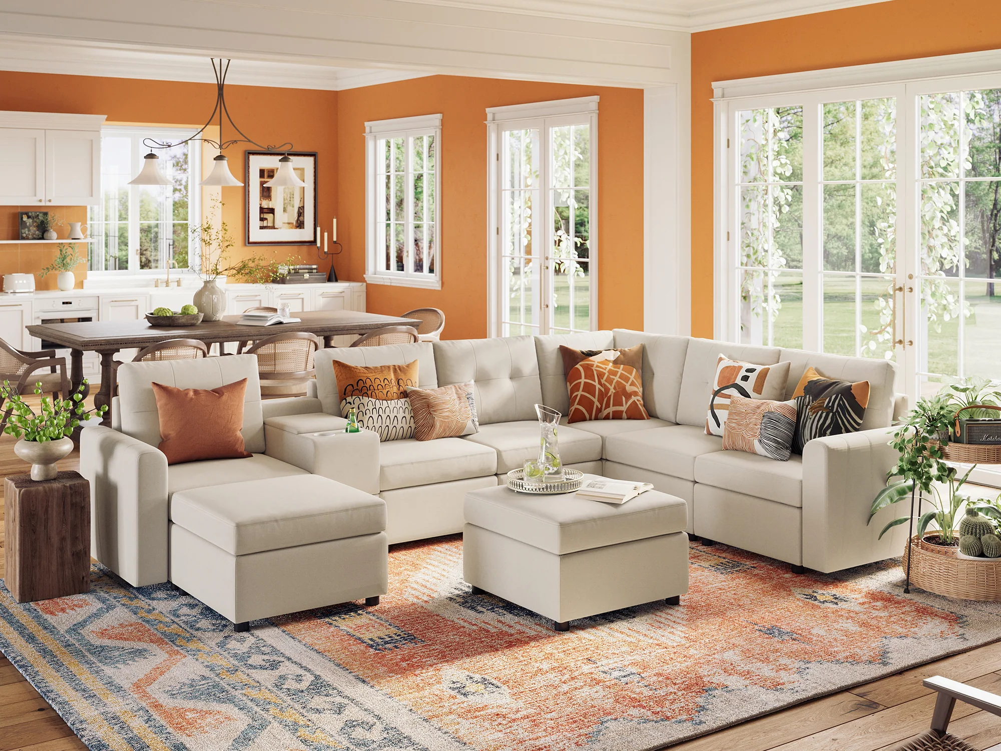 RUBIK III 5 Seats with 2 Ottomans & Corner & Console - Image 10