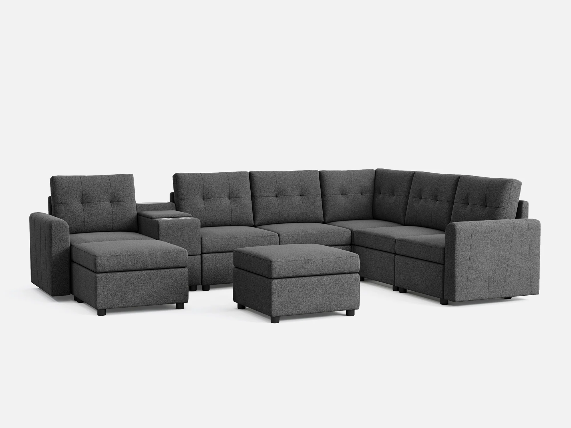 RUBIK III 5 Seats with 2 Ottomans & Corner & Console - Image 3