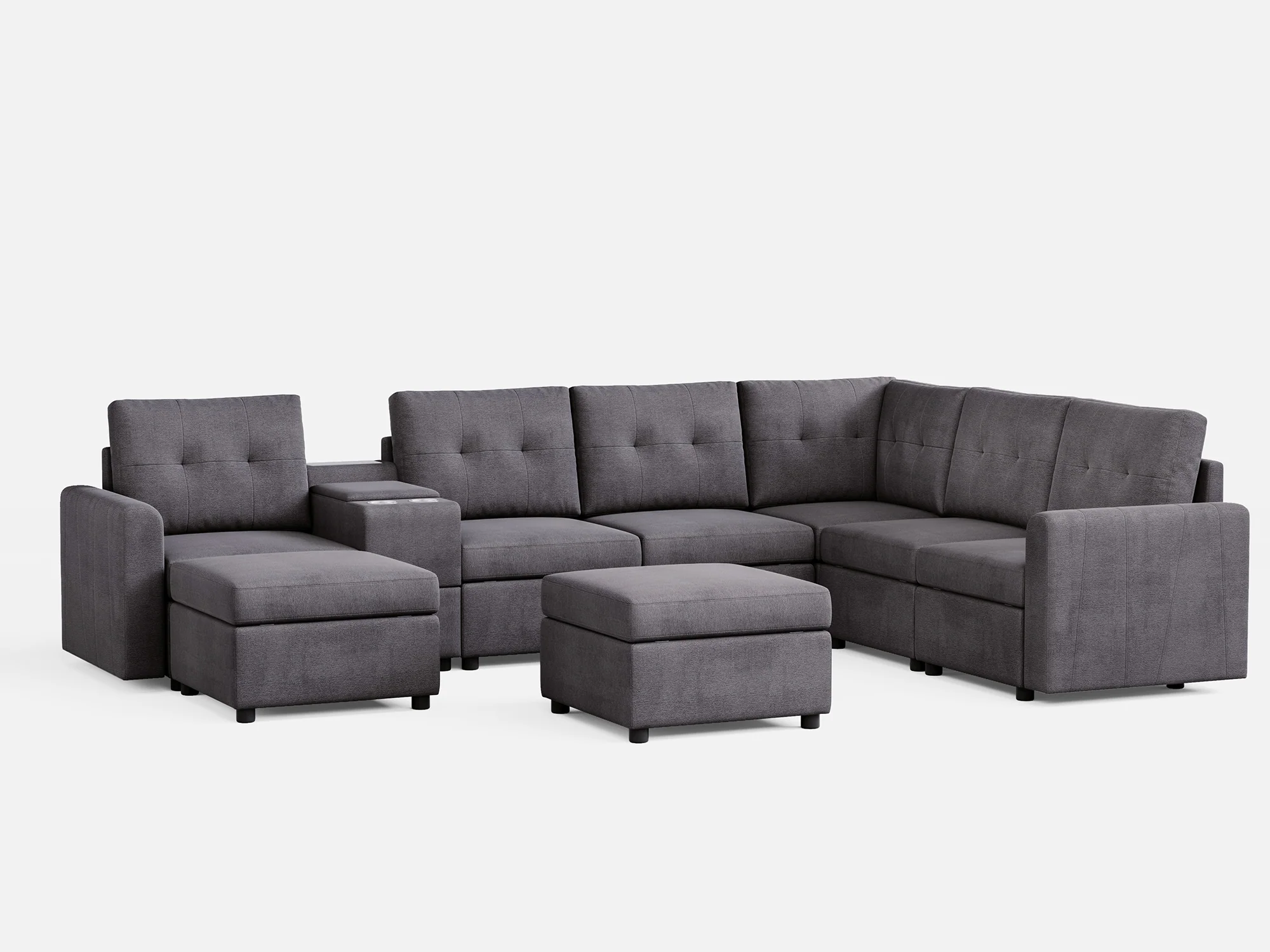 RUBIK III 5 Seats with 2 Ottomans & Corner & Console - Image 4