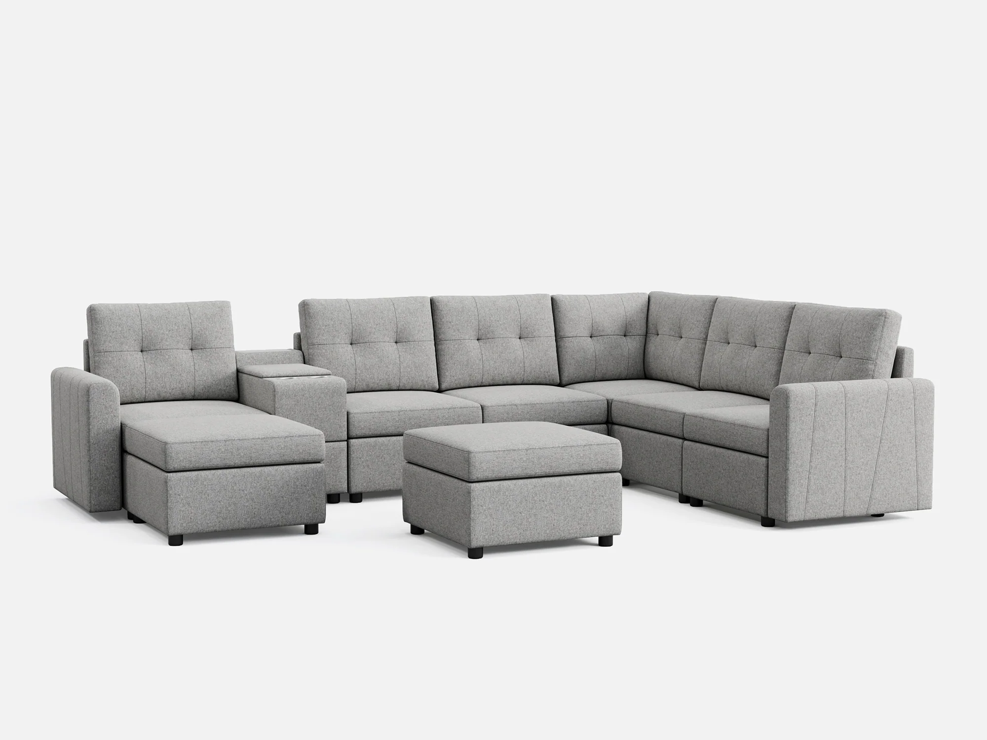 RUBIK III 5 Seats with 2 Ottomans & Corner & Console - Image 7