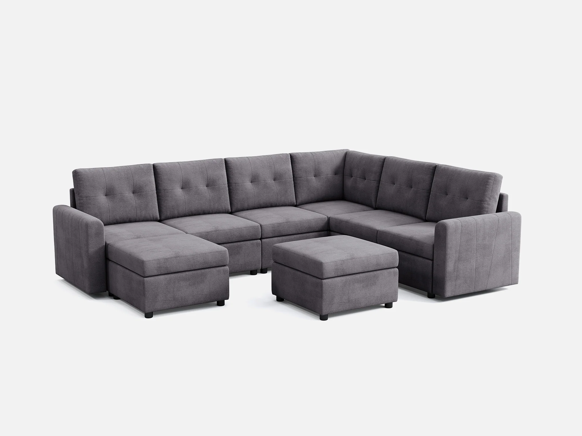 RUBIK III 5 Seats with Corner & 2 Ottomans - Image 12