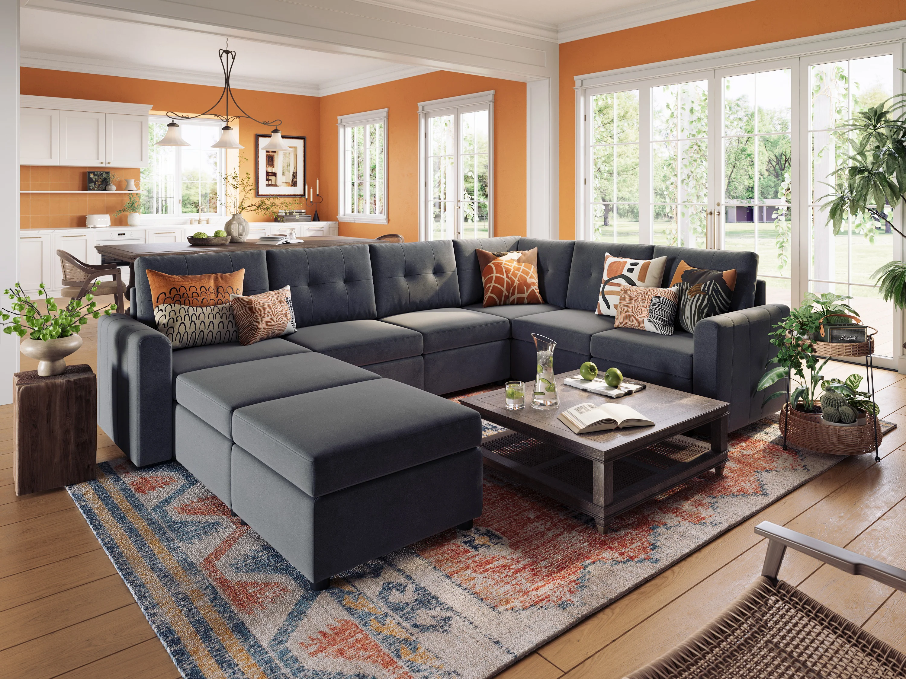 RUBIK III 5 Seats with Corner & 2 Ottomans - Image 16