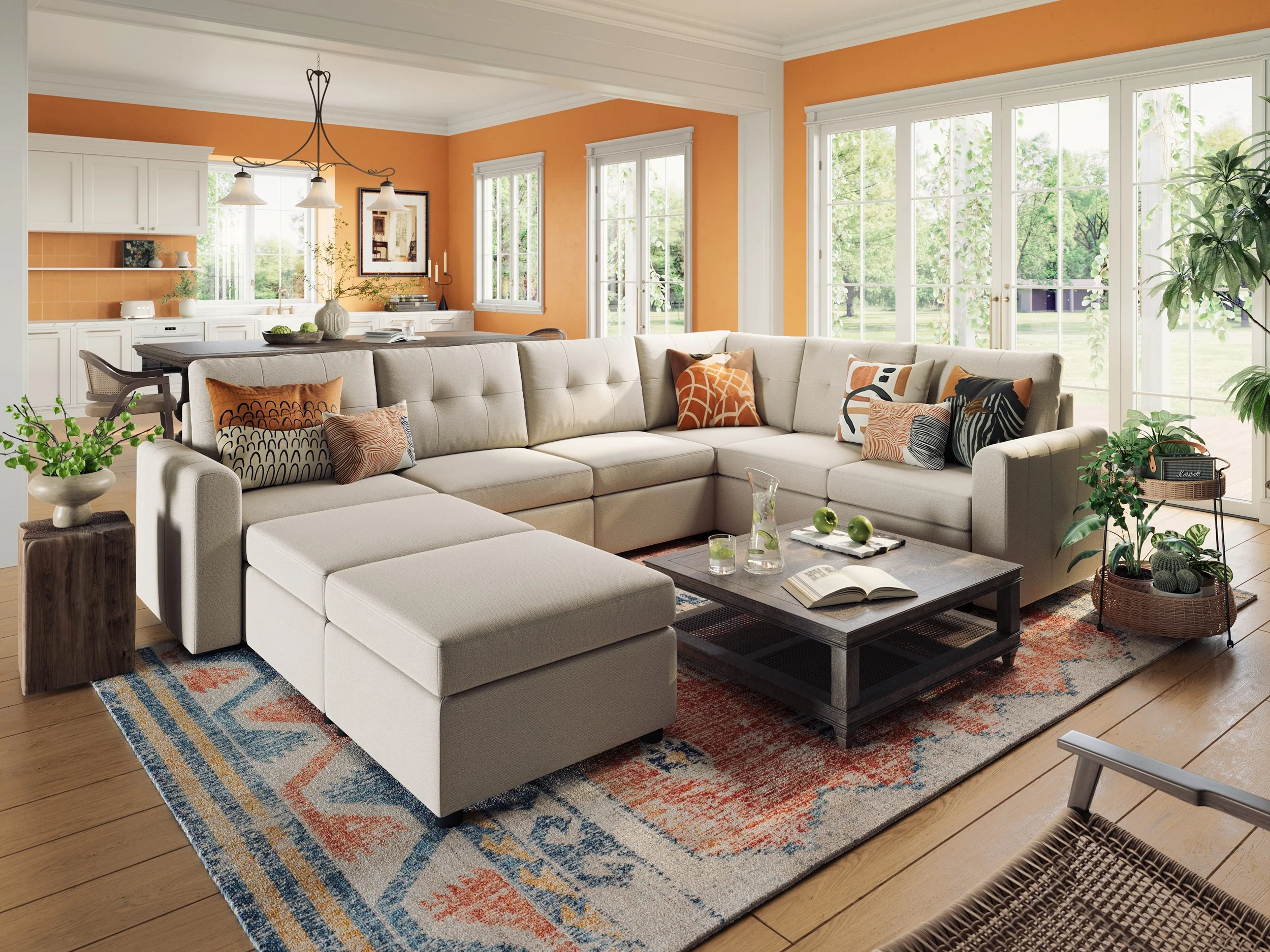 RUBIK III 5 Seats with Corner & 2 Ottomans - Image 19