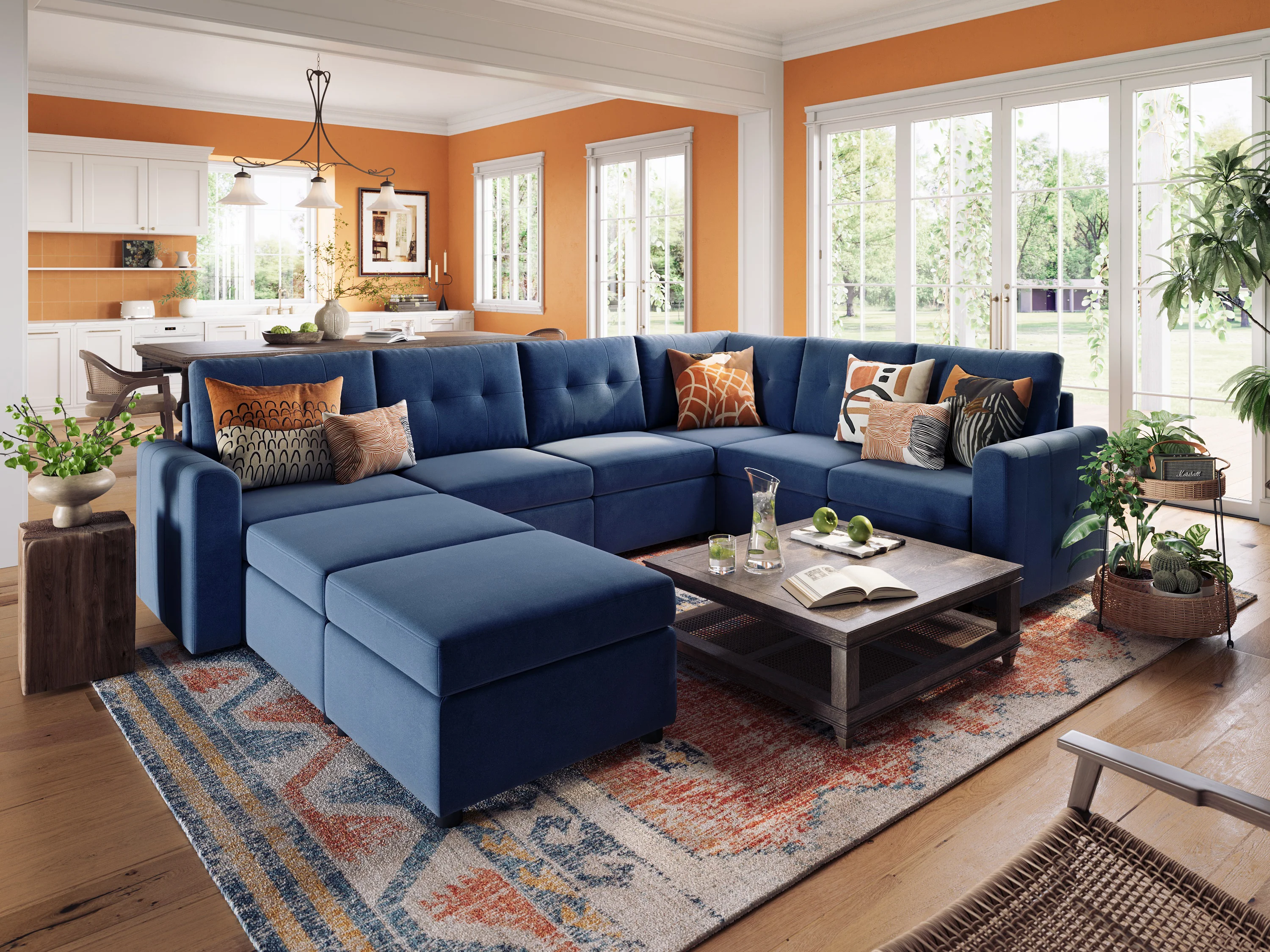 RUBIK III 5 Seats with Corner & 2 Ottomans - Image 22