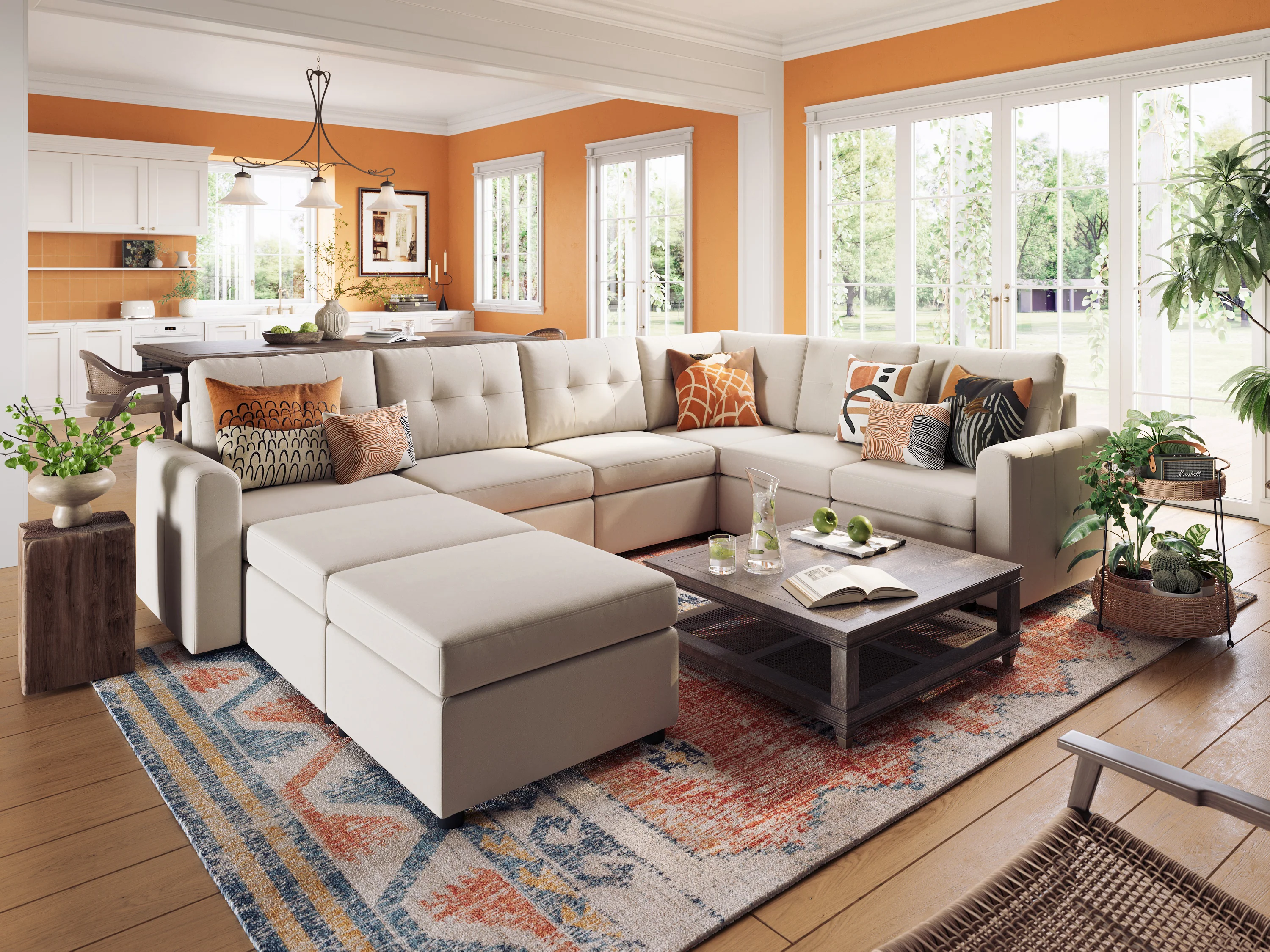 RUBIK III 5 Seats with Corner & 2 Ottomans - Image 25