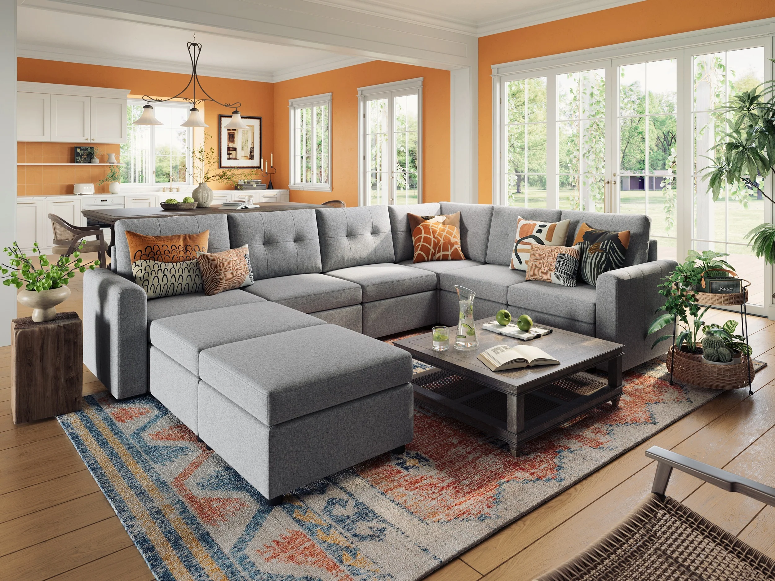 RUBIK III 5 Seats with Corner & 2 Ottomans - Image 3