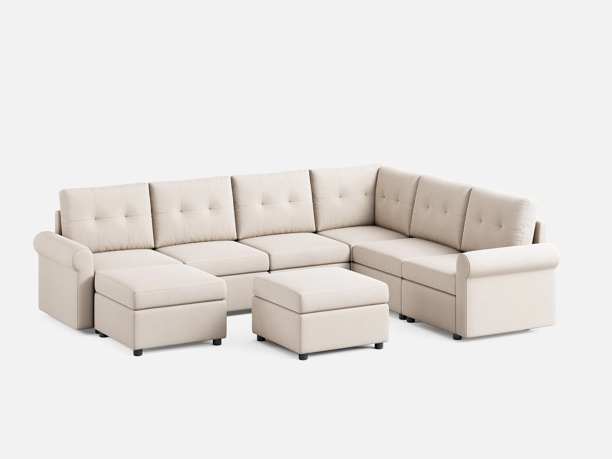 RUBIK III 5 Seats with Corner & 2 Ottomans - Image 9