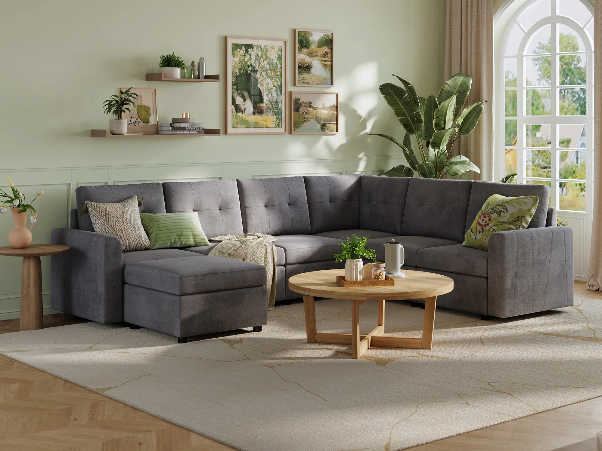 RUBIK III 5 Seats with Corner & Ottoman - Image 17