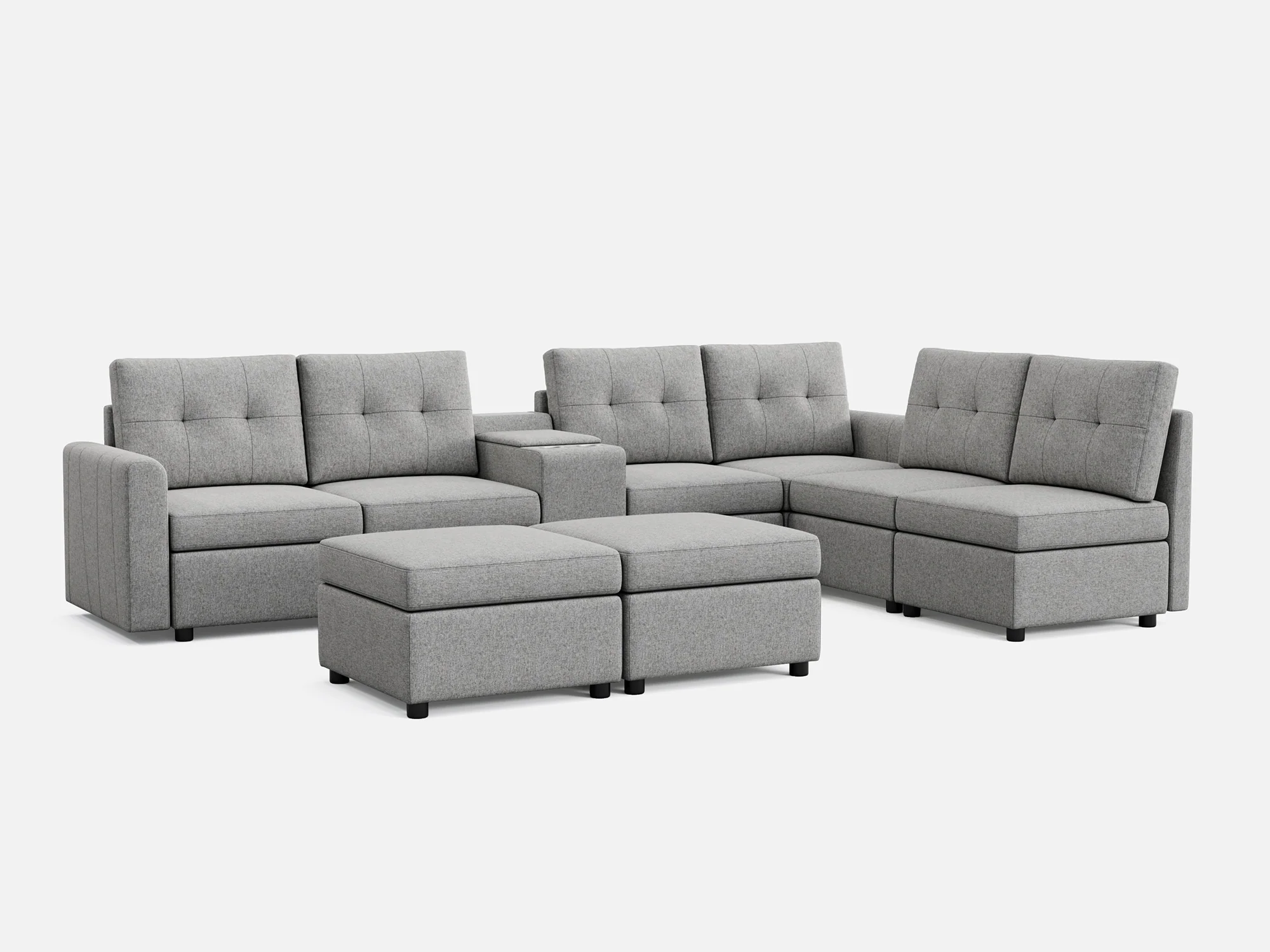 RUBIK III 6 Seats with 2 Ottomans & Console - Image 11