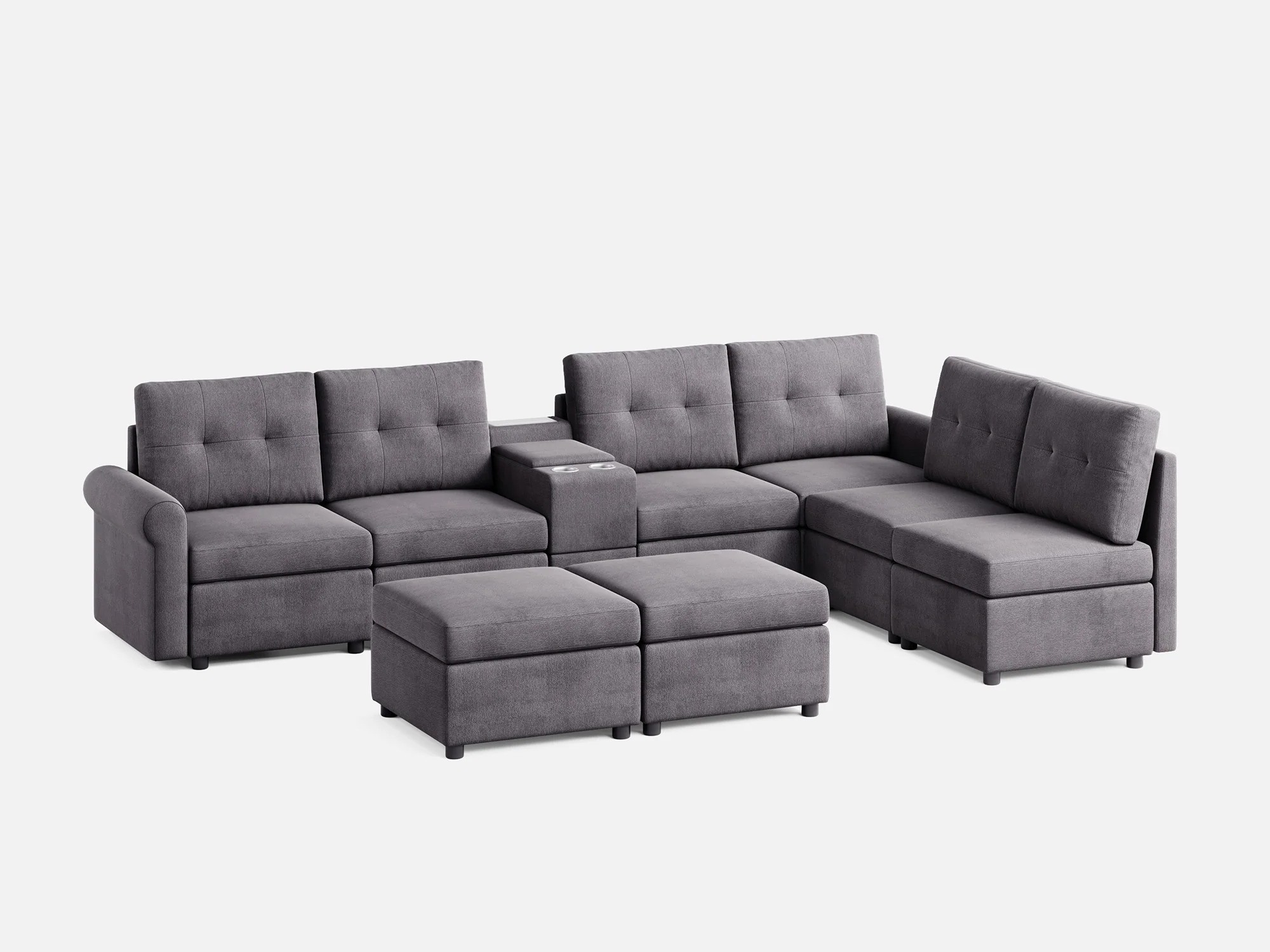 RUBIK III 6 Seats with 2 Ottomans & Console - Image 5