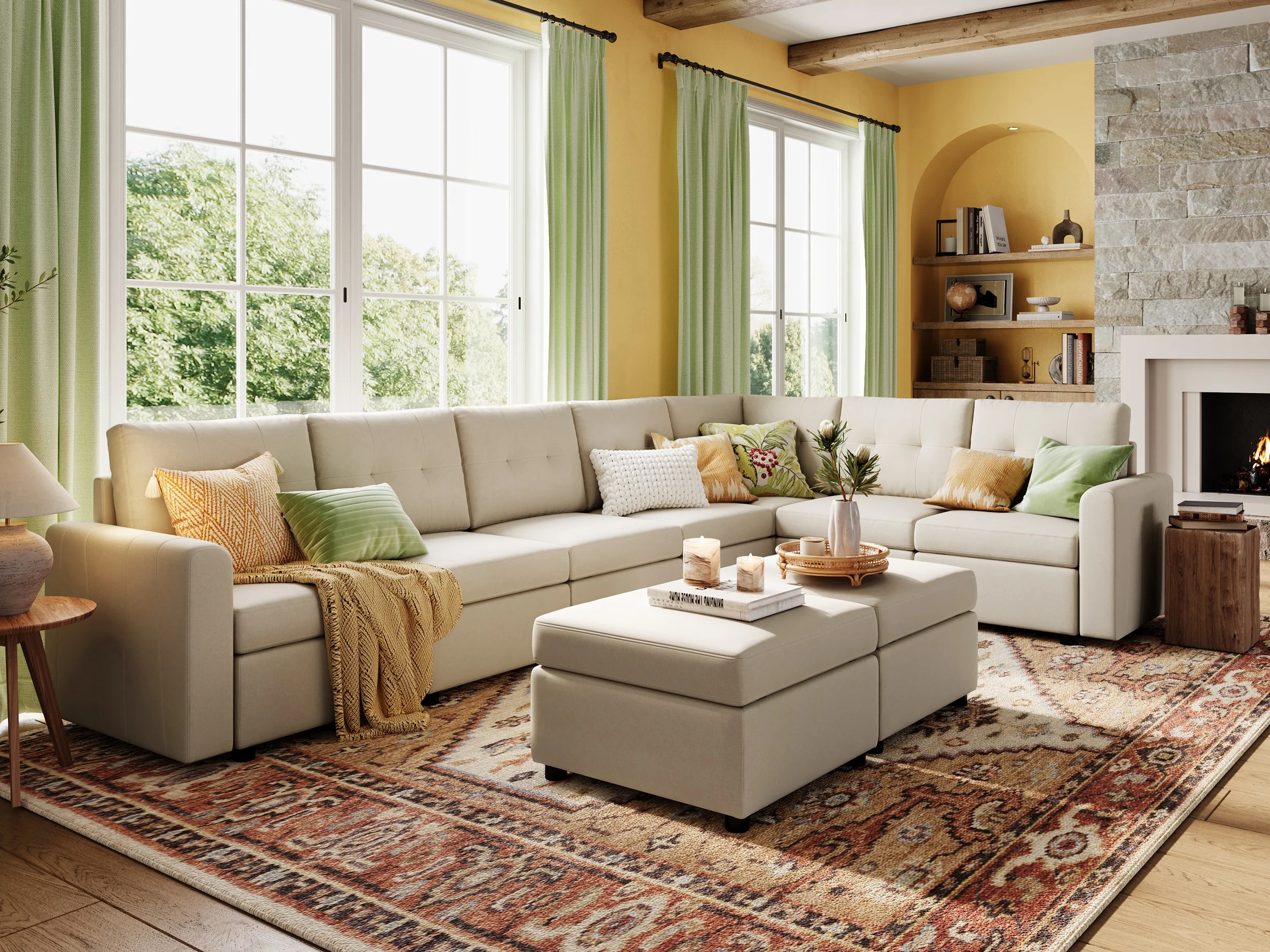 RUBIK III 6 Seats with Corner & 2 Ottomans - Image 15