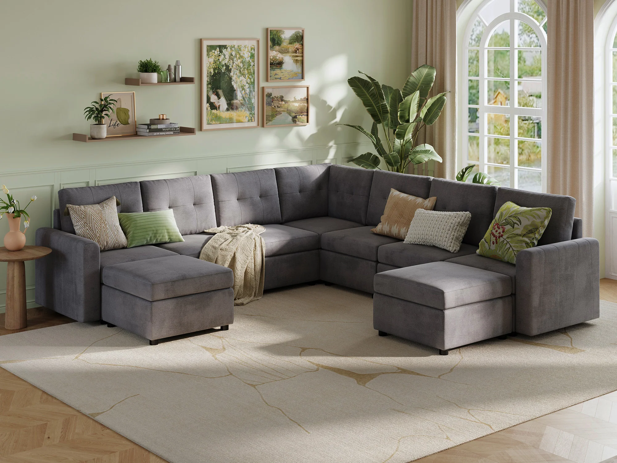 RUBIK III 6 Seats with Corner & 2 Ottomans - Image 19