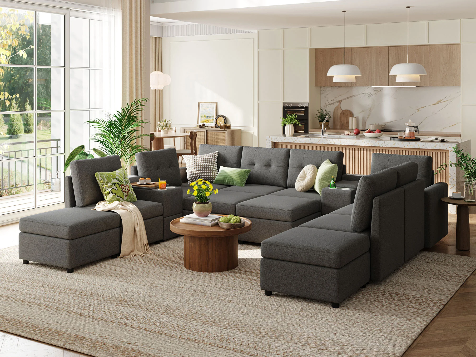 RUBIK III 8 Seats with 4 Ottomans & 2 Consoles - Image 3