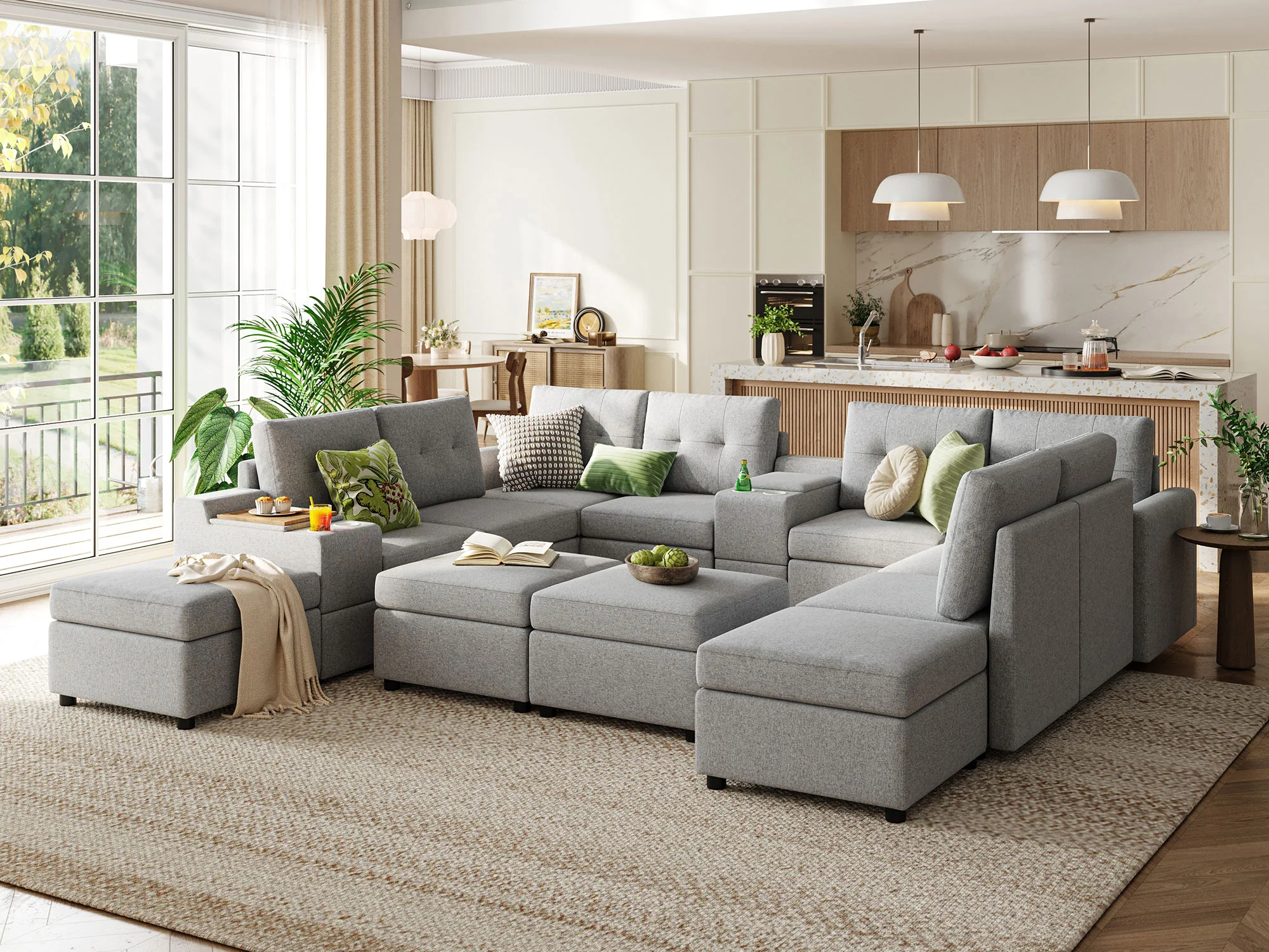 RUBIK III 8 Seats with 4 Ottomans & 2 Consoles - Image 7