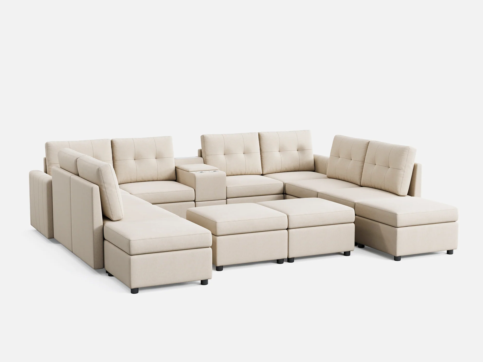 RUBIK III 8 Seats with 4 Ottomans & Console - Image 4