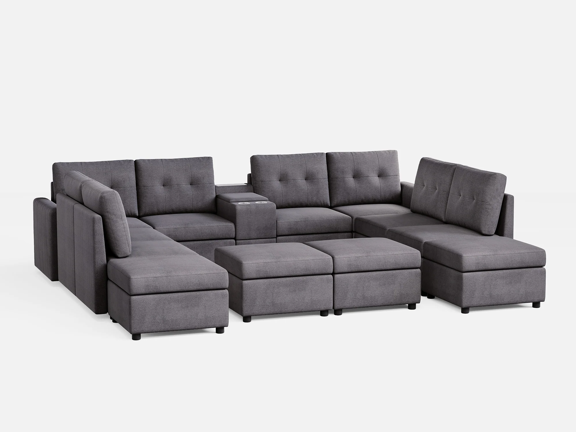 RUBIK III 8 Seats with 4 Ottomans & Console - Image 8